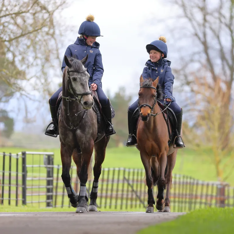 Aubrion Young Rider Team Waterproof Coat - Navy-2