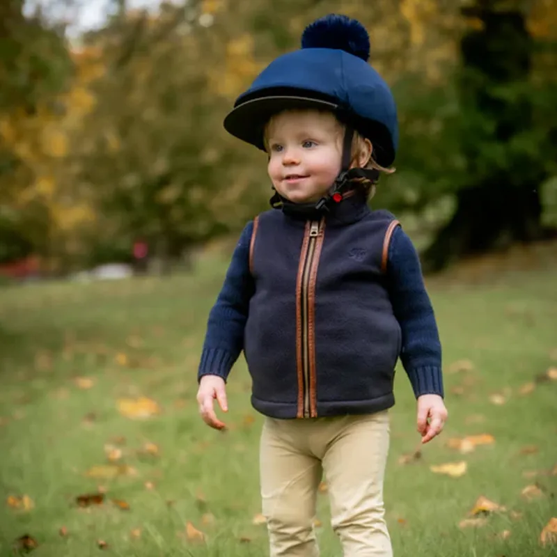 Holland Cooper Kids Little Country Fleece Gilet - Ink Navy-5