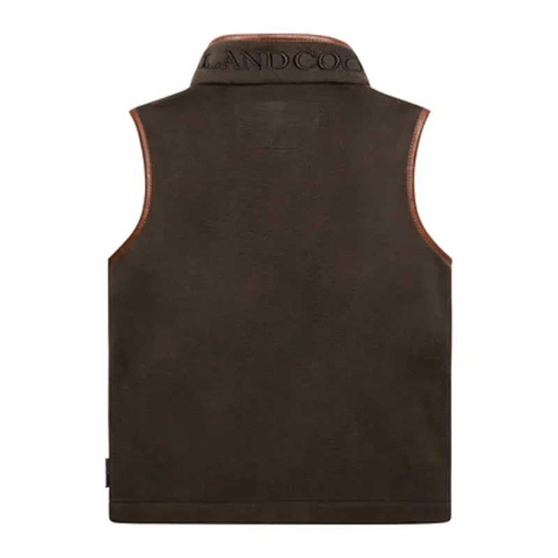 Holland Cooper Kids Little Country Fleece Gilet - Khaki-1