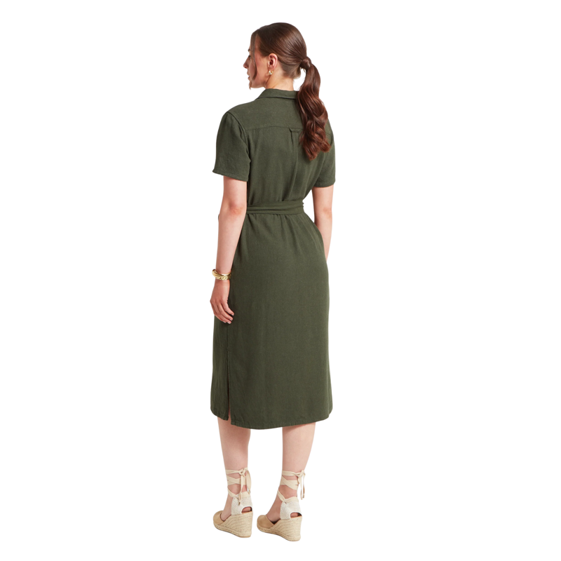 Schoffel Ladies Daisy Linen Dress - Beetle Green-2