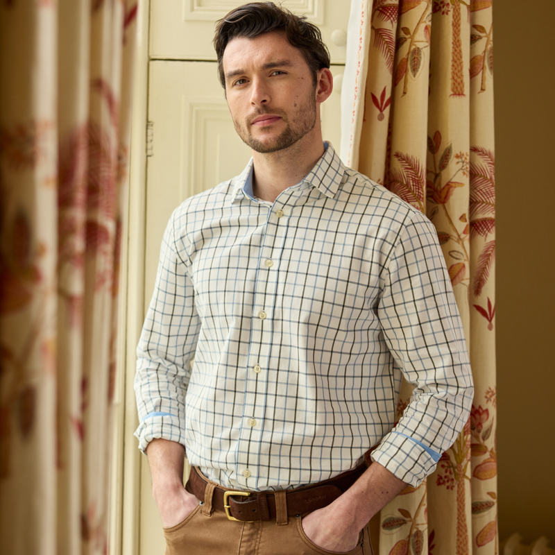 Schoffel Mens Baconsthorpe Tailored Shirt - Mountain Blue-5