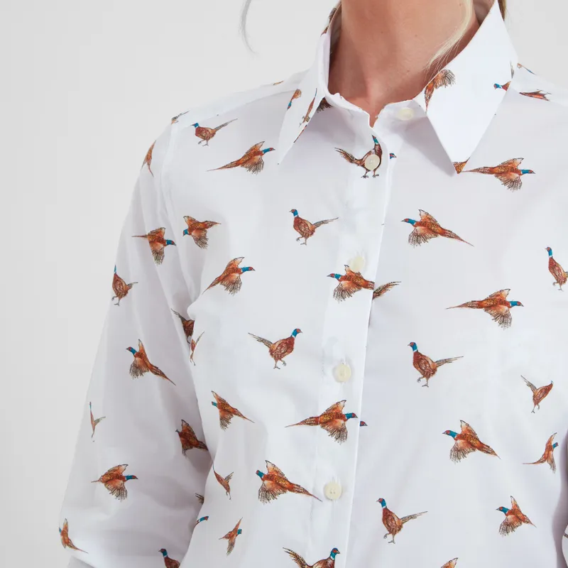 Schoffel Ladies Norfolk Shirt - Pheasant Print-2
