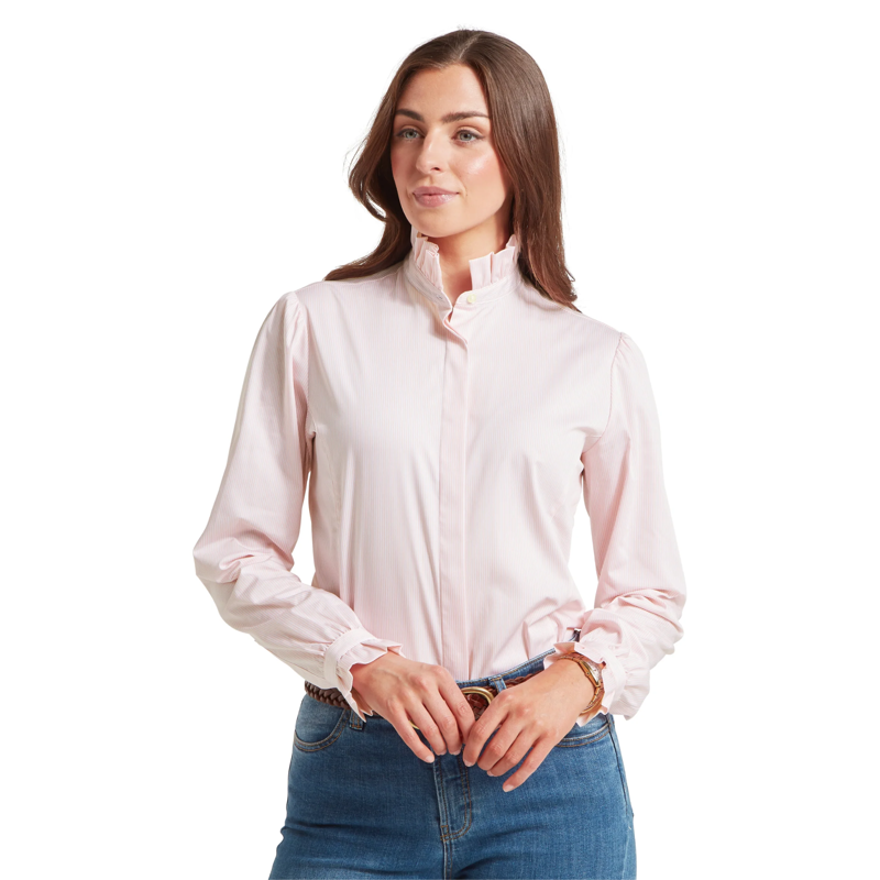 Schoffel Ladies Fakenham Shirt - Pink Stripe-1