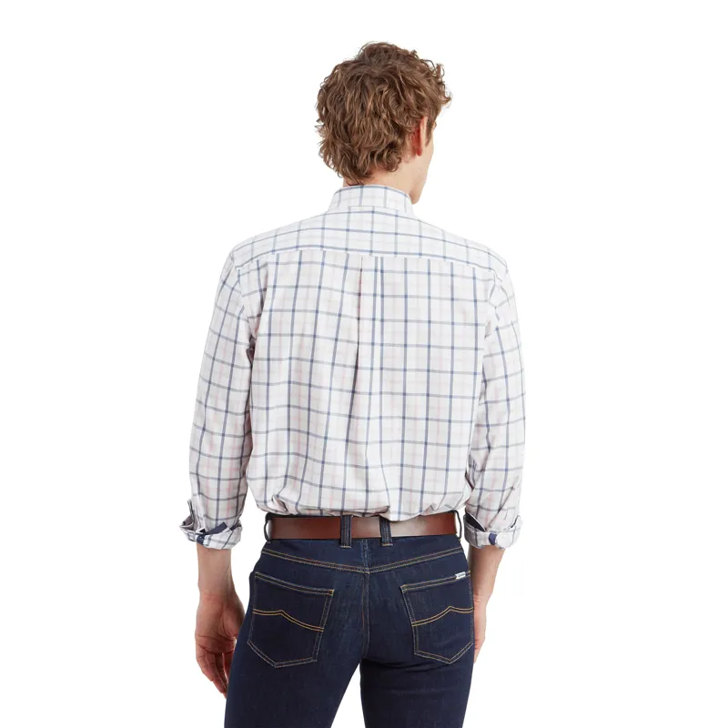 Schoffel Mens Brancaster Classic Shirt - Stone Blue Check-3