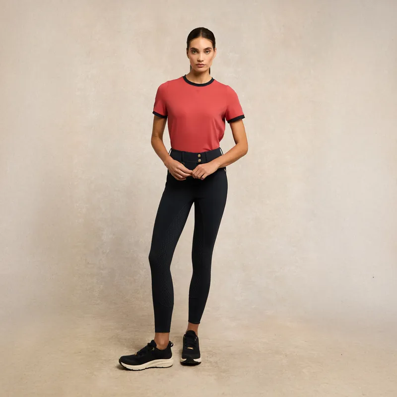 Holland Cooper Chiltern Ringer Tee - Washed Red-4