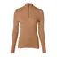 Holland Cooper Ava Quarter Zip Knit - Dark Camel Marl