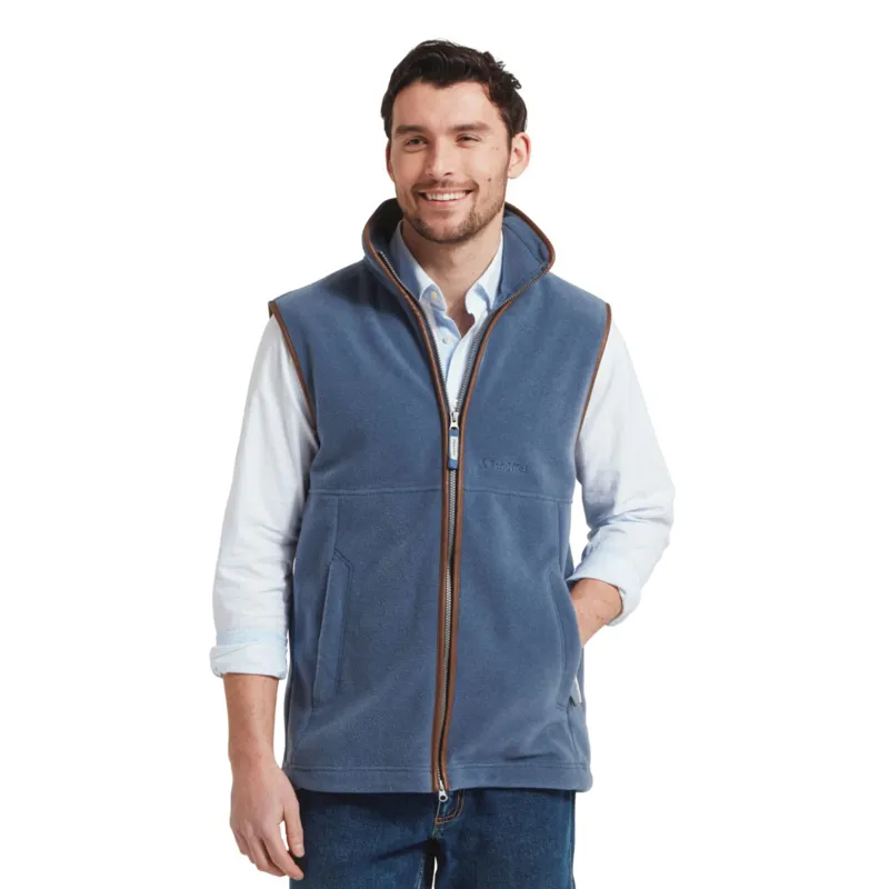 Schoffel Mens Oakham Fleece Gilet - Storm Blue-1