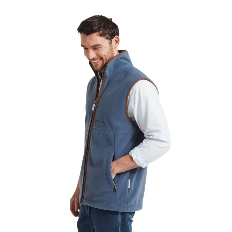 Schoffel Mens Oakham Fleece Gilet - Storm Blue-2