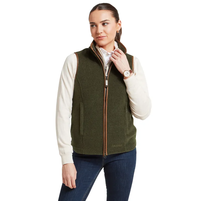 Schoffel Ladies Lyndon Fleece Gilet - Dark Olive-2