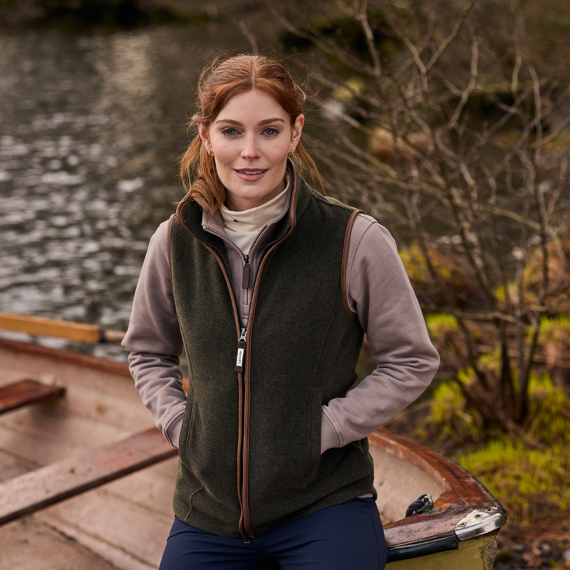Schoffel Ladies Lyndon Fleece Gilet - Dark Olive-5