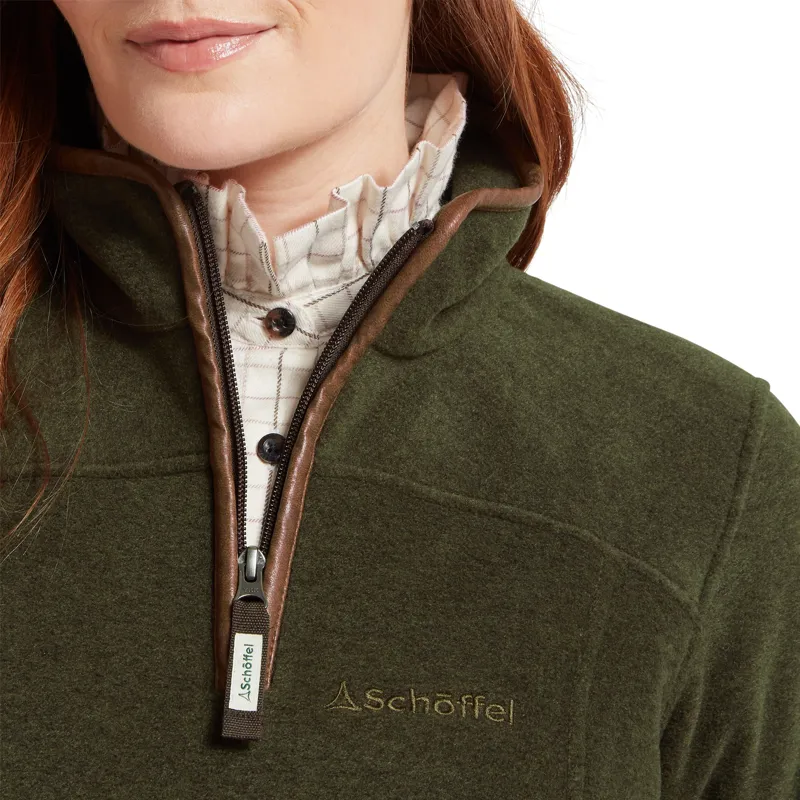 Schoffel Ladies Burley Fleece Jacket - Dark Olive-3