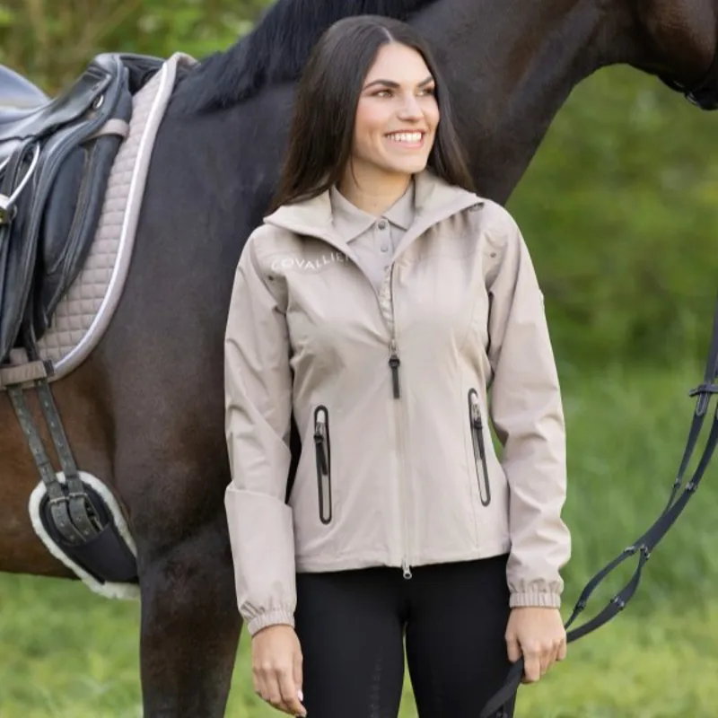 Covalliero Ladies Waterproof Rain Jacket - Beige-2