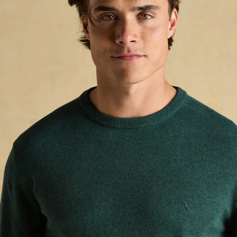 Joules Mens Hillside Crew Neck Jumper - Dark Green-3