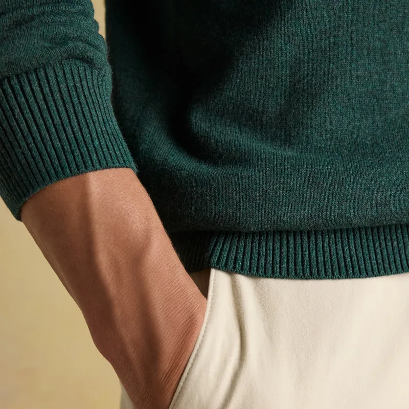 Joules Mens Hillside Crew Neck Jumper - Dark Green-4