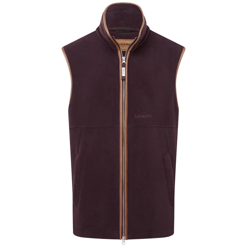 Schoffel Mens Oakham Fleece Gilet - Port