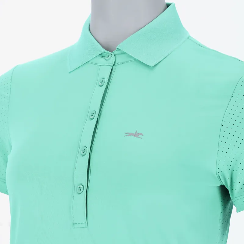 Schockemohle Ladies Madlin Polo Shirt - Sea Green-2