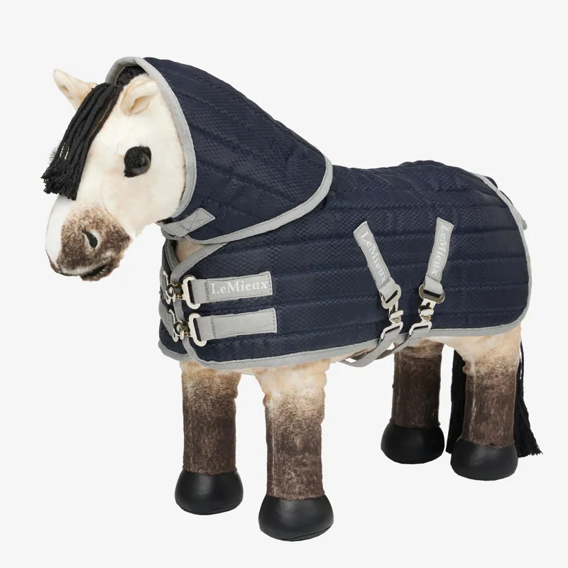LeMieux Toy Pony Stable -Tek Rug - Navy-2