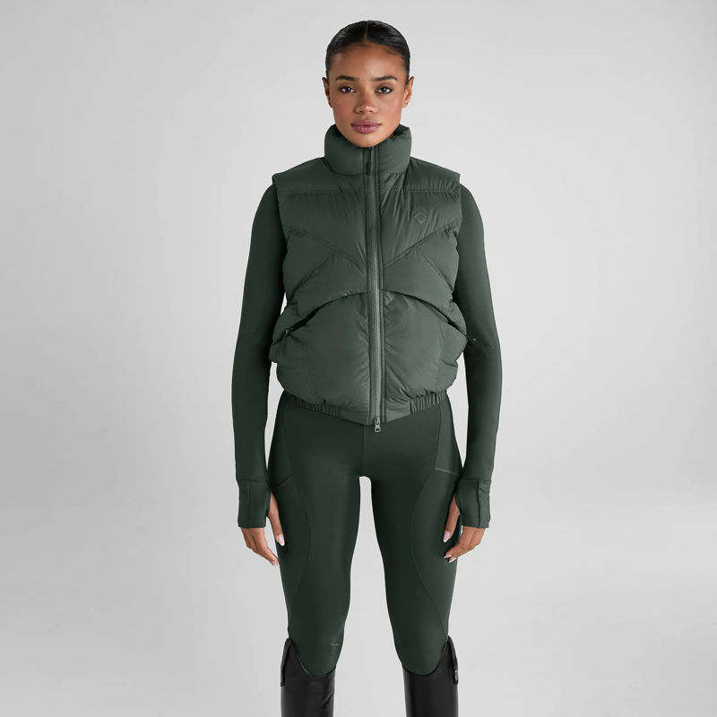 Aztec Diamond Core Mid-layer Gilet - Fern-2