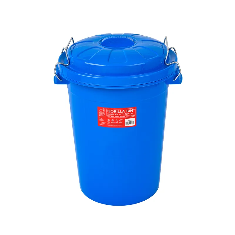 Red Gorilla Bin With Clip Lid 30 Litre - Blue