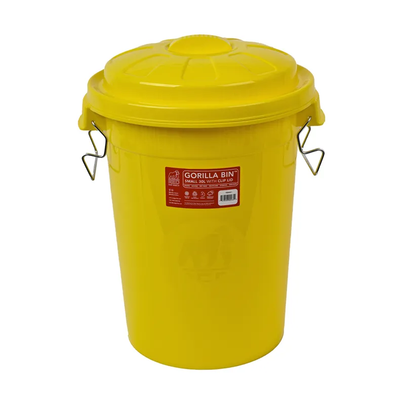 Red Gorilla Bin With Clip Lid - 30L - Yellow