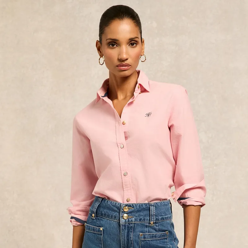 Holland Cooper Ladies Oxford Shirt - Pink-1