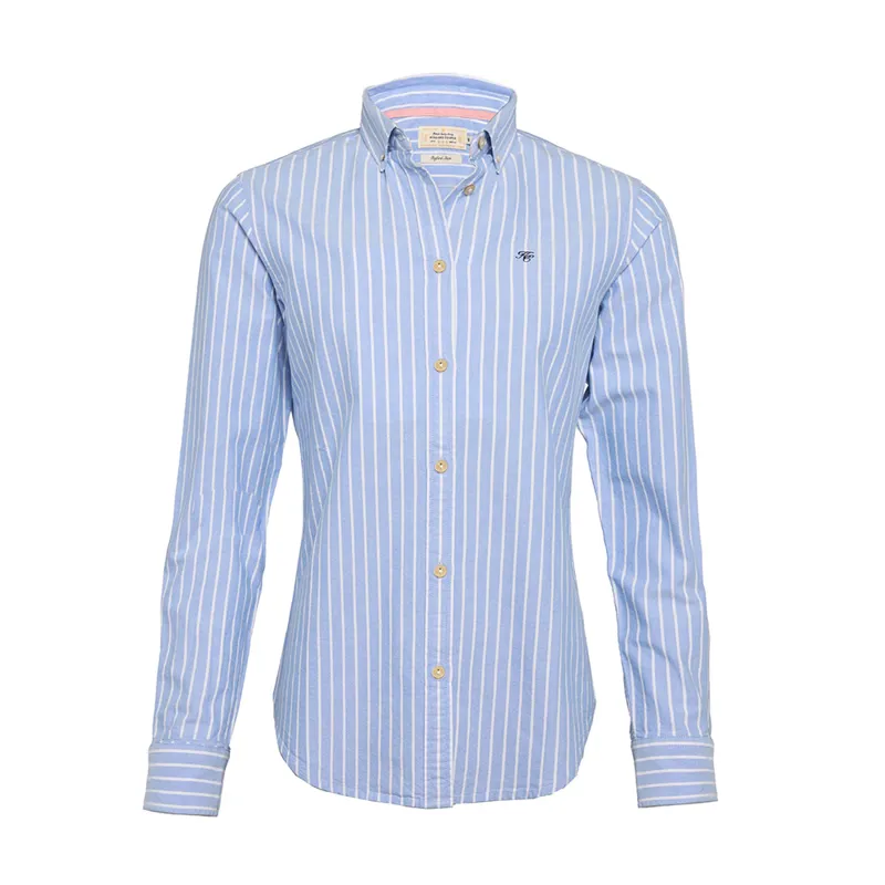 Holland Cooper Ladies Oxford Shirt - Sky Blue Stripe