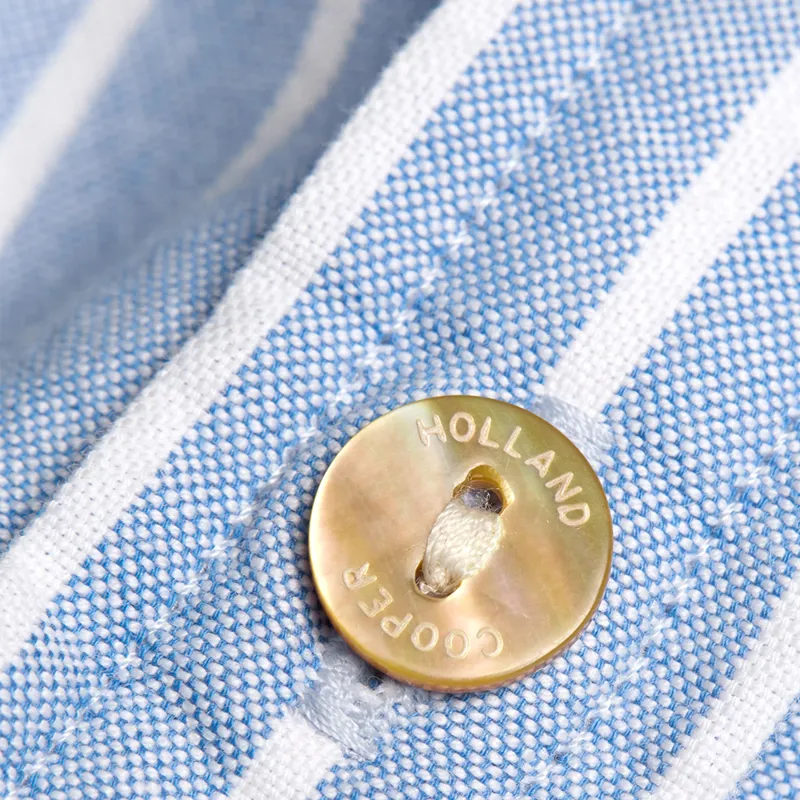 Holland Cooper Ladies Oxford Shirt - Sky Blue Stripe-3