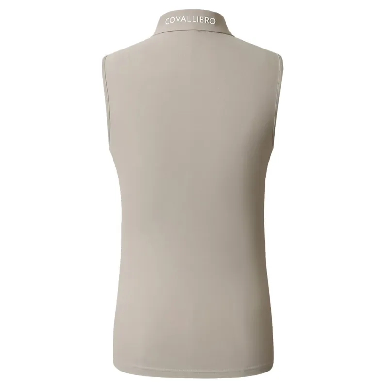 Covalliero Ladies Sleeveless Polo - Biege-1