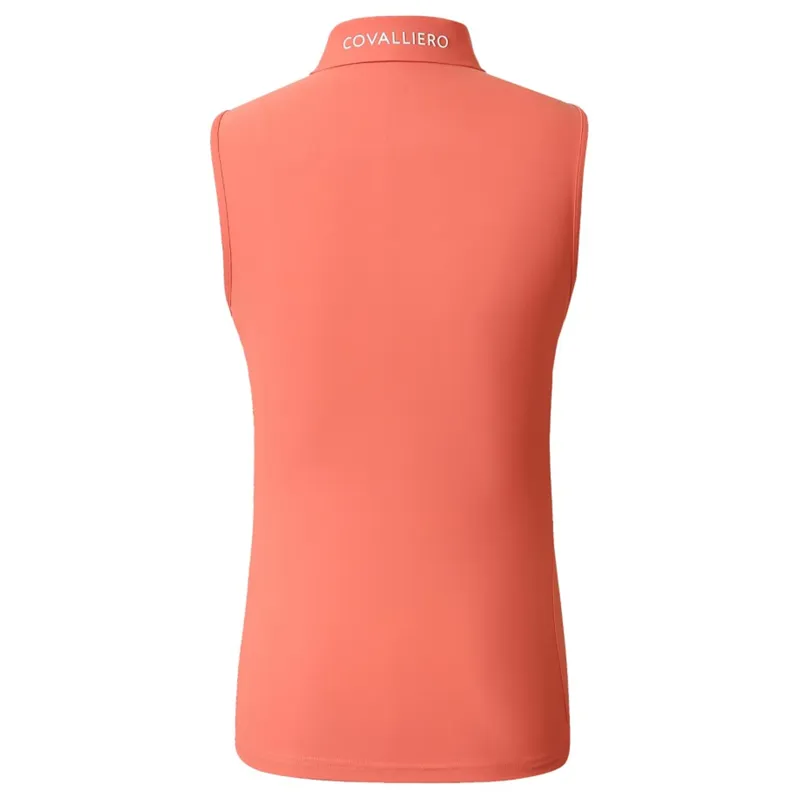 Covalliero Ladies Sleeveless Polo - Coral-1
