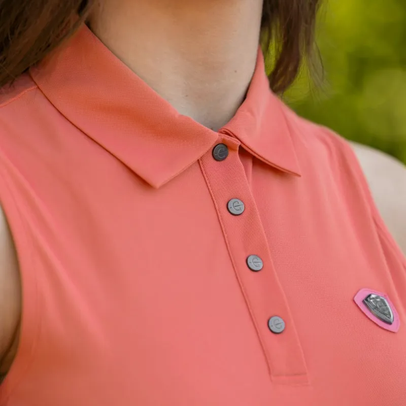 Covalliero Ladies Sleeveless Polo - Coral-3