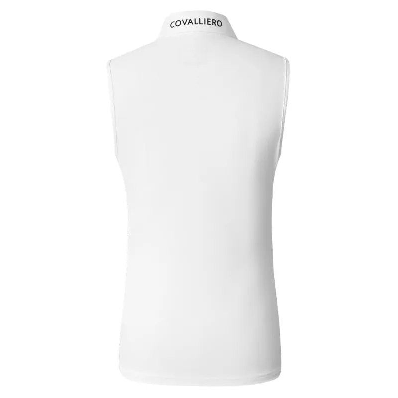 Covalliero Ladies Sleeveless Polo - White-1