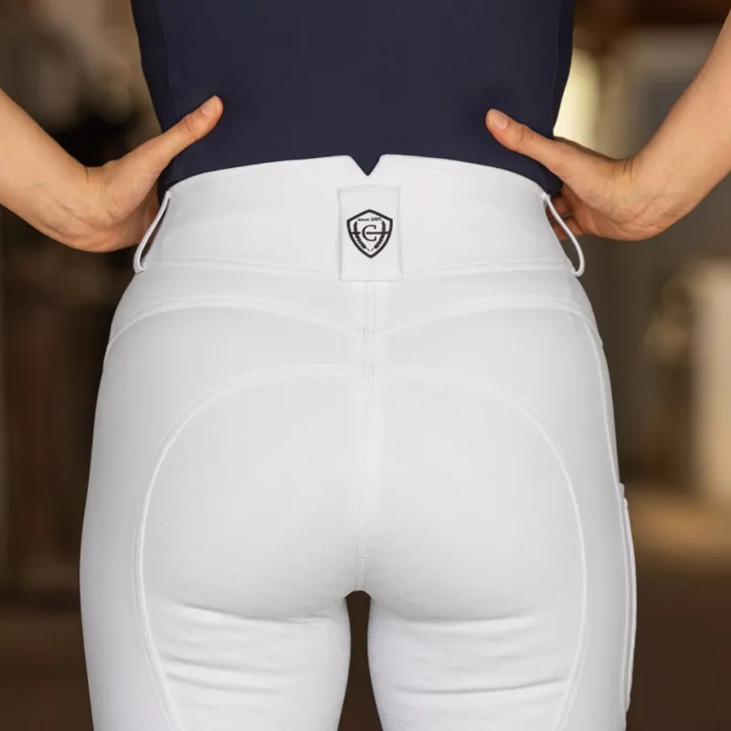 Covalliero Ladies Premium Breeches - White-3