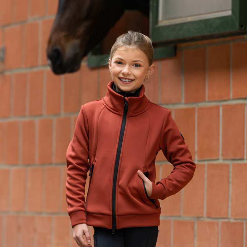 Covalliero Kids Sweat Jacket - Rust-2