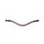 Hy Equestrian Rosciano Rose Gold Browband - Brown/Rose Gold