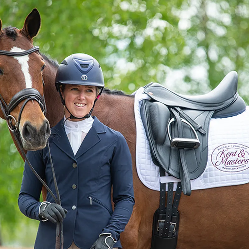 Kent And Masters Competition Series Monoflap Dressage Saddle - Black-2