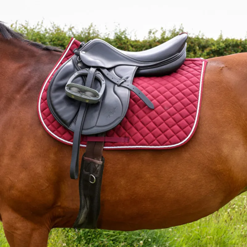 Hy Equestrian Splendid Showjump Saddle Pad - Burgundy-1