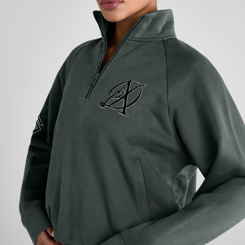 Aztec Diamond Sporting Goods Half Zip Sweater - Fern-3