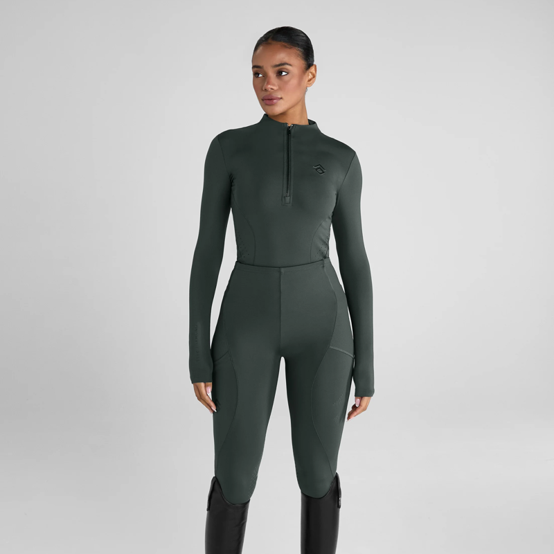 Aztec Diamond Core Leggings Full Seat - Fern-3