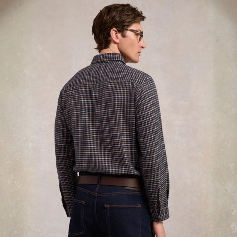 Holland Cooper Mens Classic Button Down Shirt - Cheltenham Navy Check-8