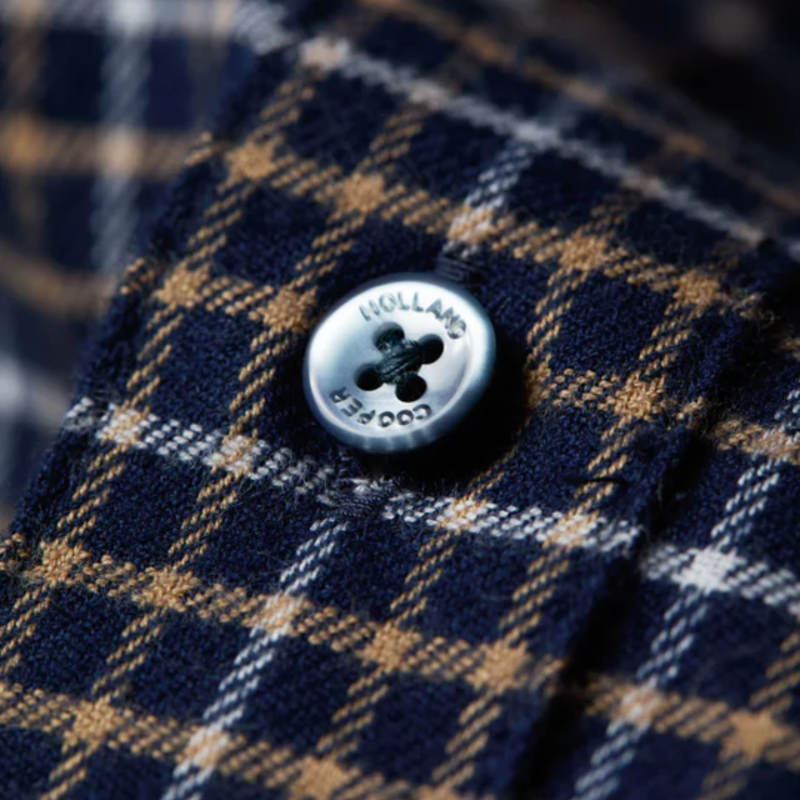 Holland Cooper Mens Classic Button Down Shirt - Cheltenham Navy Check-3