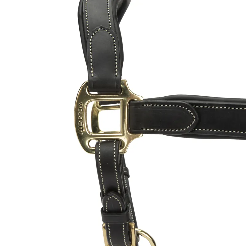 Velociti LUSSO Lorca Leather Headcollar - Black-3