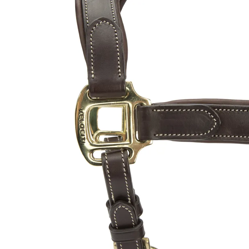 Velociti LUSSO Lorca Leather Headcollar - Havana-2