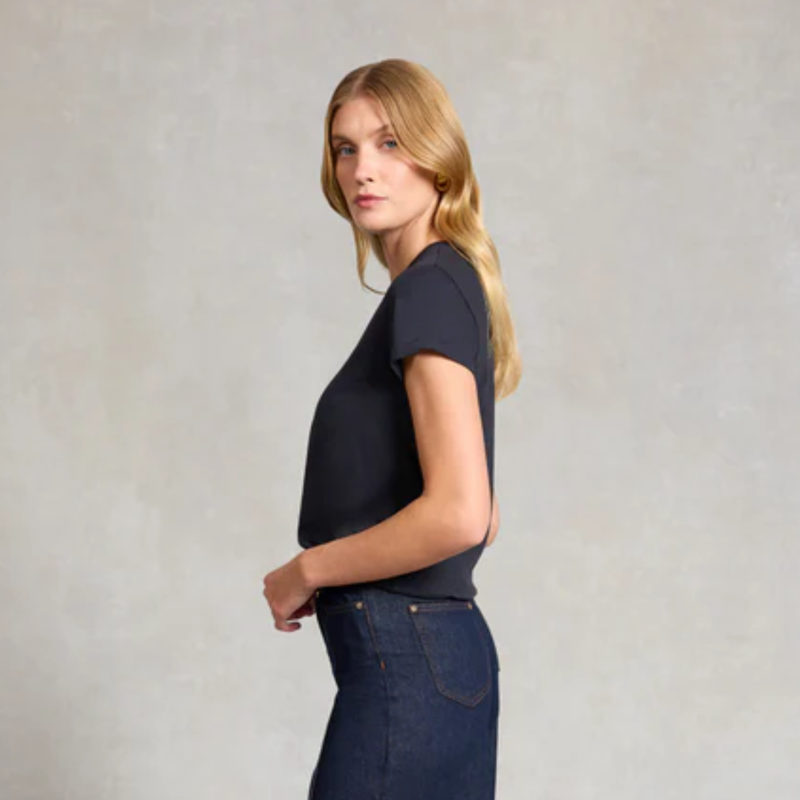 Holland Cooper Monogram Tee - Ink Navy-3