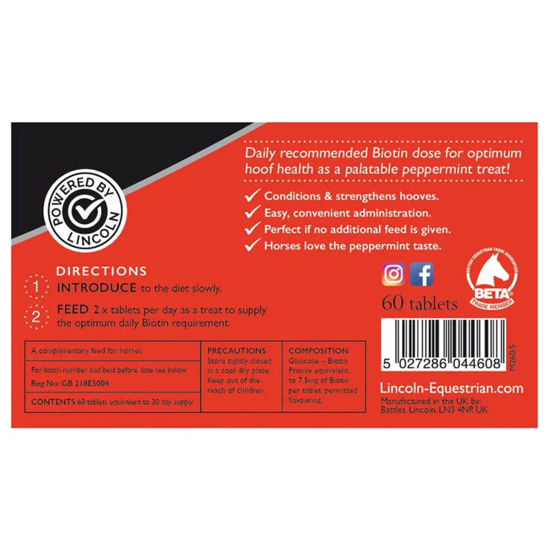 Lincoln Biotin Daily Tablets - 60 Tablets-1