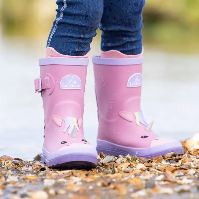 LeMieux Puddle Pals Kids Wellys - Unicorn-1