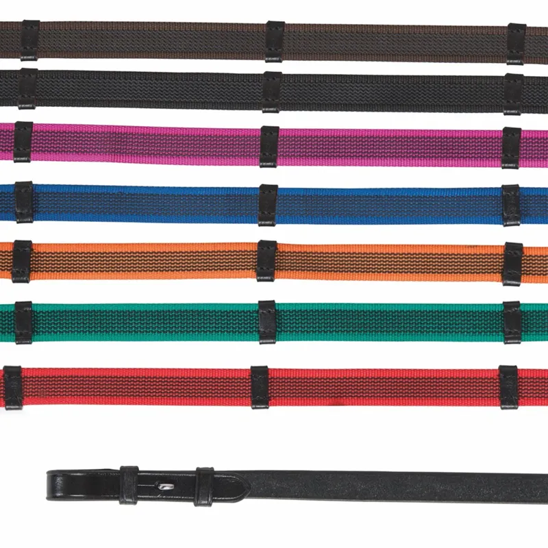 Velociti GARA Continental Rubber Grip Reins - Black/Black