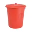 Lincoln Dustbin and Lid - Red