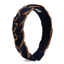 Waring Brooke Signature Plait Hairband - Navy/Tan