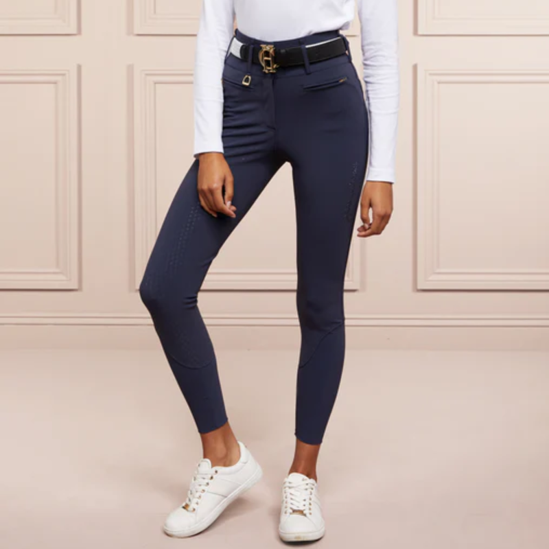 Holland Cooper Premium High Rise Breeches - Yale Blue-11