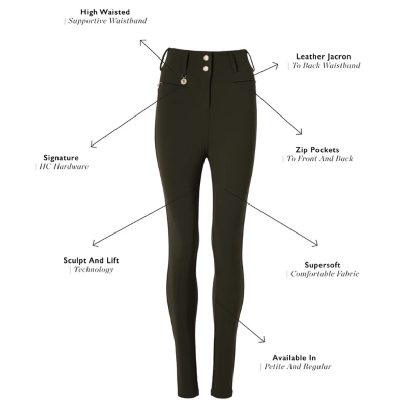 Holland Cooper Contour Trousers - Dark Olive-4